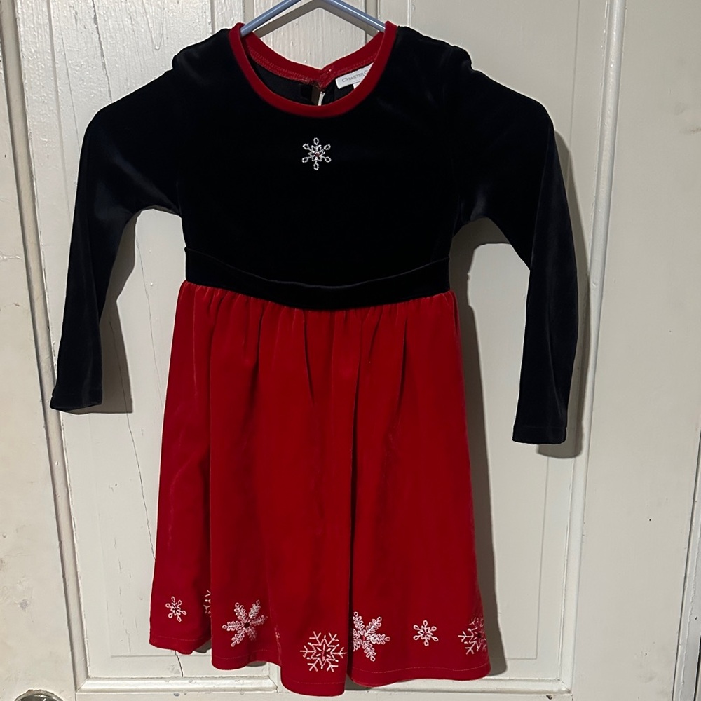 Charter Club Black and Red Girls Holiday Casual Dress